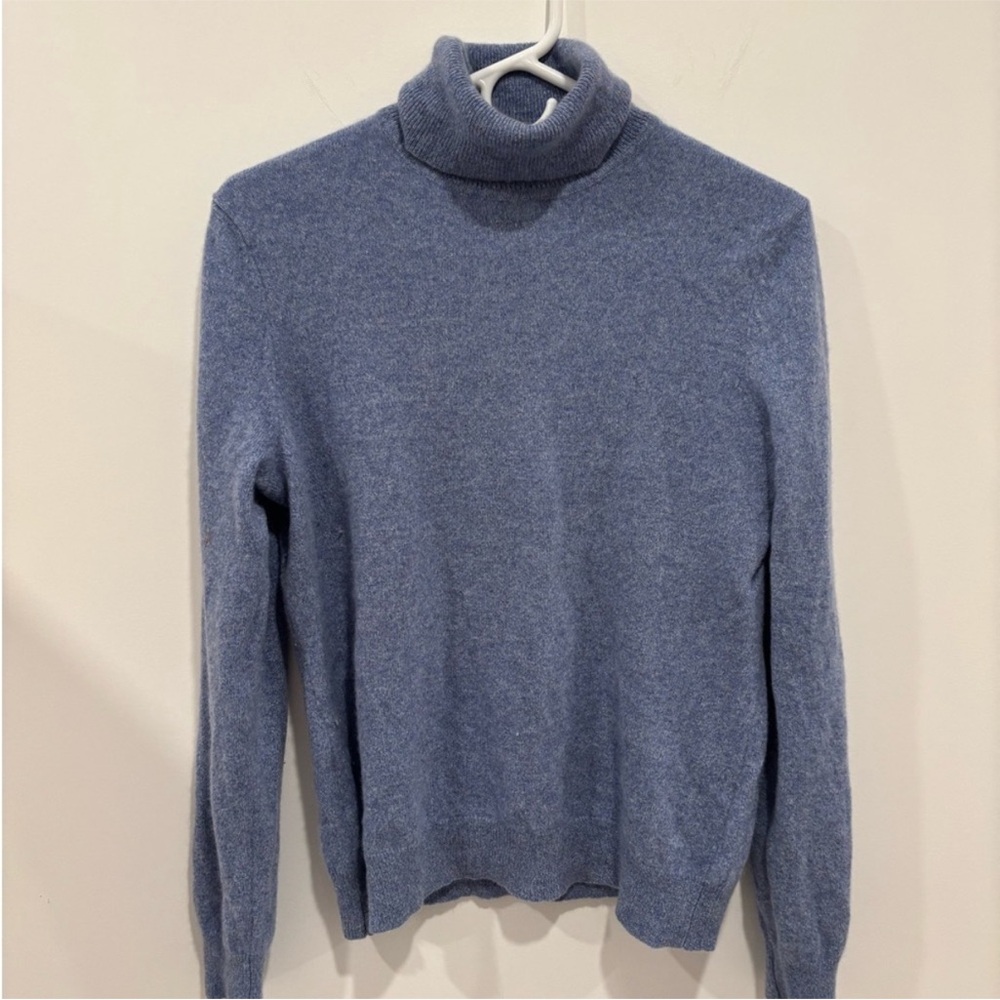 Lord & Taylor Soft Blue Turtleneck Sweater